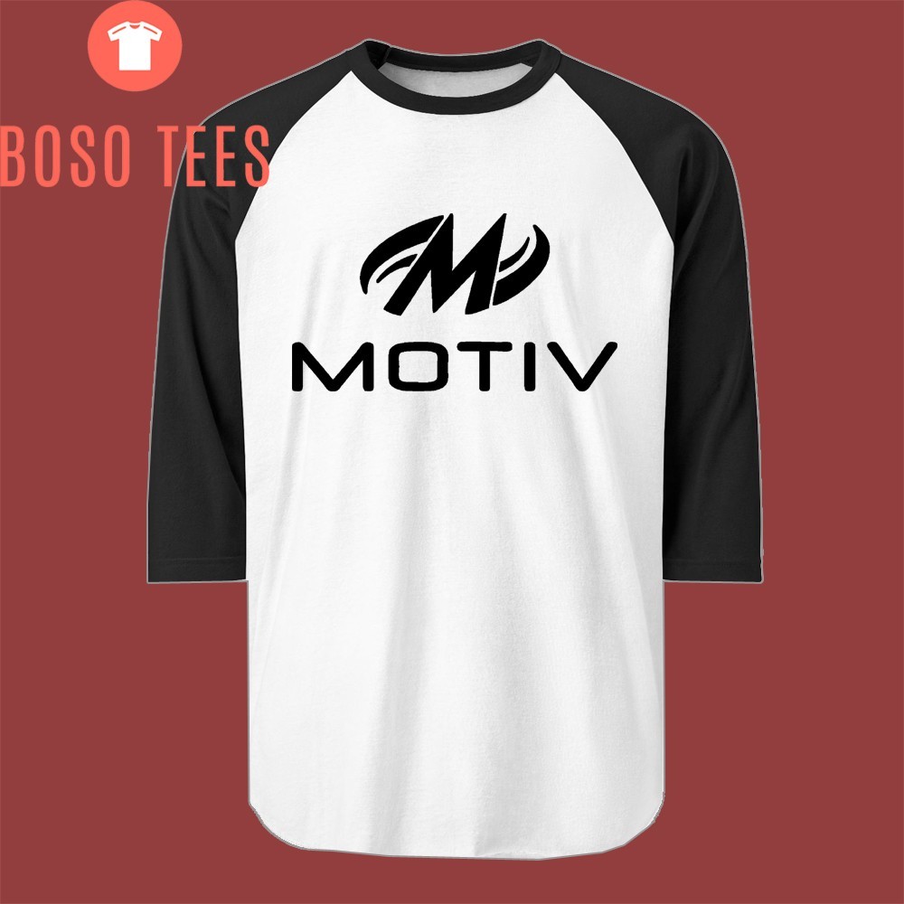 Motiv Bowling Ball Men’s Raglan Black Size S to 2XL