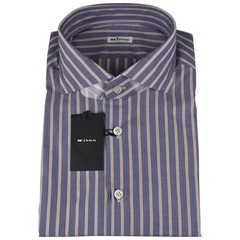 NEW KITON MULTICOLOR COTTON SHIRT US 18 – EU 46 MUL