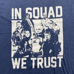 DC Suicide Squad Shirt Mens XL In Squad We Trust Comics Movie Graphic Tee Blue