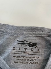 Sitka T Shirt Medium Gray USA Map Outdoor Hunting Sportsman Fishing American