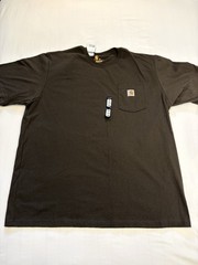 Carhartt Short Sleeve Pocket T-Shirt Mens 2XL Brown NWT Irregular Read