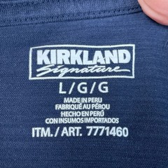 3 Pack Kirkland Signature Men’s L Crewneck T-Shirts 100% Cotton e1632