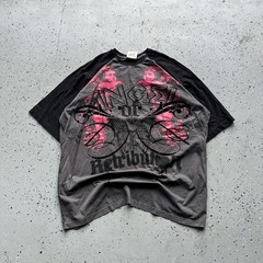 Angel of retribution baggy y2k skater grey black label tee size 3XL
