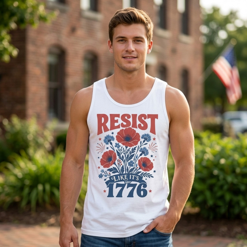 Resist Like It’s 1776 Tank Top, America 250 Patriotic Independence Day