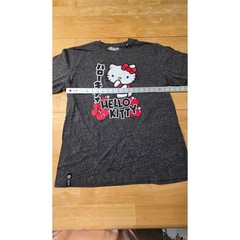 LRG Hello Kitty Apple Graphic Tee Gray Marled Kawaii Shirt Women’s Large nwot
