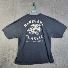 Renegade Classics Shirt Mens 3XL Black Biker Motorcycle Graphic Tee Wolf
