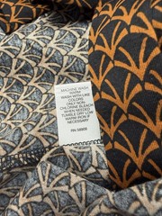 Murano Liquid Luxury Mens XL Black Short Sleeve Button-Down Collared Shirt Print