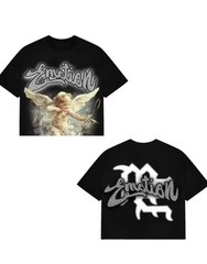 Camiseta Angel Cupid Graphic Tee Negra Streetwear Unisex Urbana T-Shirt M Medium