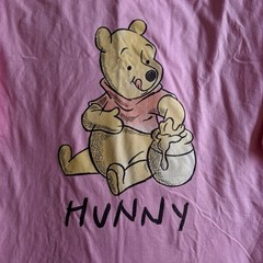 New Disney Winnie the Pooh Hunny Pink Graphic T Shirt Mens 2XL Oversized Cotton