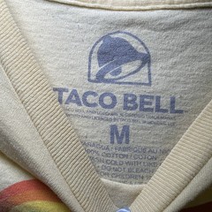 Taco Bell Classic Logo Retro Men’s Yellow T-Shirt Size Med