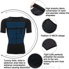 Fajas Para Hombres Faja Reductora De Hombre Men Tee Shaper Tummy Control T shirt