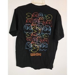 Pac-Man Graphic Tee Unisex Size XL Black Multi Short Sleeve by C-Life Group, Ltd