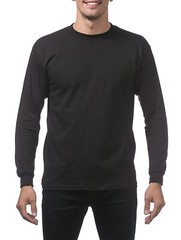 Pro Club Men’s 3-Pack Heavyweight Cotton Long Sleeve Crew Neck T-Shirt