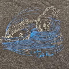 I Surfed Costa Rica Gray Short Sleeve Cotton T-Shirt Men’s S