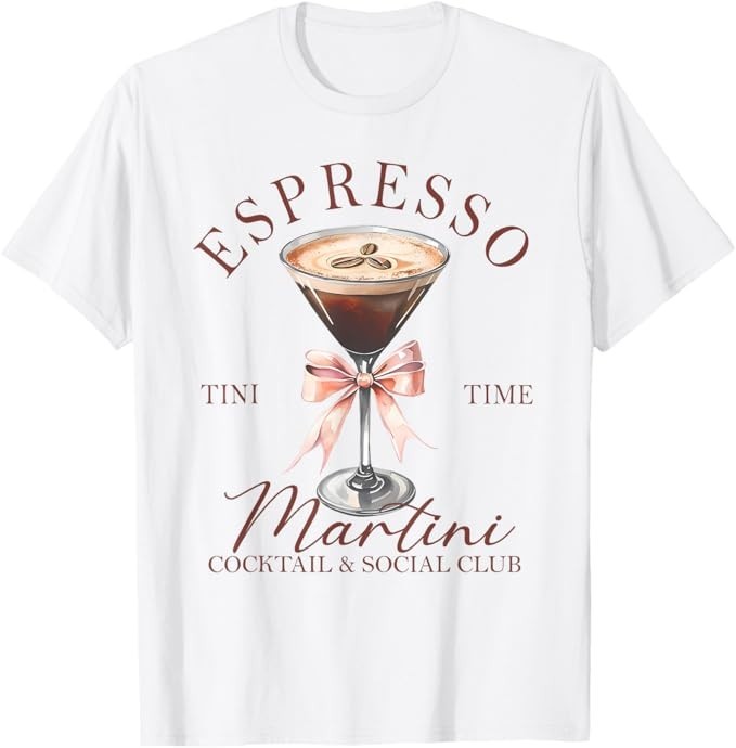 Womens Espresso Martini Social Club Drinking Cocktail T-Shirt