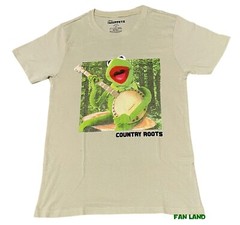New Disney Kermit The Frog Banjo Country Roots Mens Vintage T-shirt