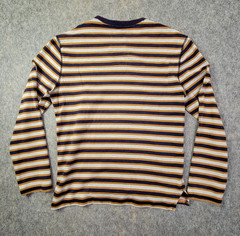 Fat Face Brand Shirt Men’s Size L Multi Stripped Cotton Long Sleeve Crewneck Tee