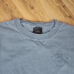 Vintage Yosemite Mist Trail T-Shirt Mens L Blue Hike Nature Outdoor Souvenir 90s