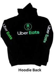 Reflective Tshirt UberEats Delivery Driver Black