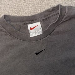 Vintage 90s Nike Center Swoosh Embroidered Logo Long Sleeve Short Men’s L