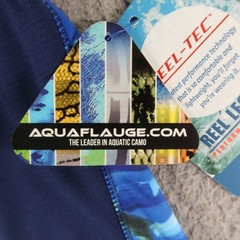 Reel Legends Shirt Mens M Blue Aquatic Camouflage Polyester Sun Protection NEW