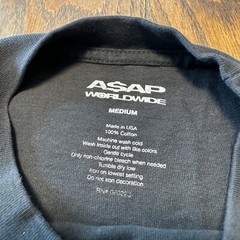 ASAP Worldwide Black Long Sleeve T Shirt 2020 A$AP Earth