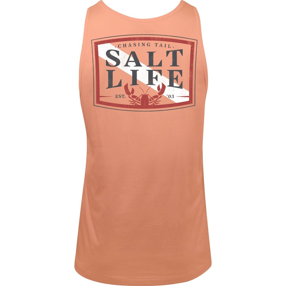 New Salt Life Gone Divin Cotton Tank Orange M Salty Unisex Adult Saltlife NWT