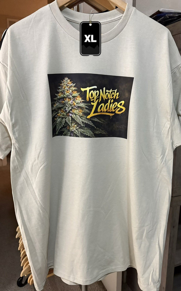 Top Notch Ladies Men’s Graphic Print T-Shirt Cotton Jersey White Black Gray Navy