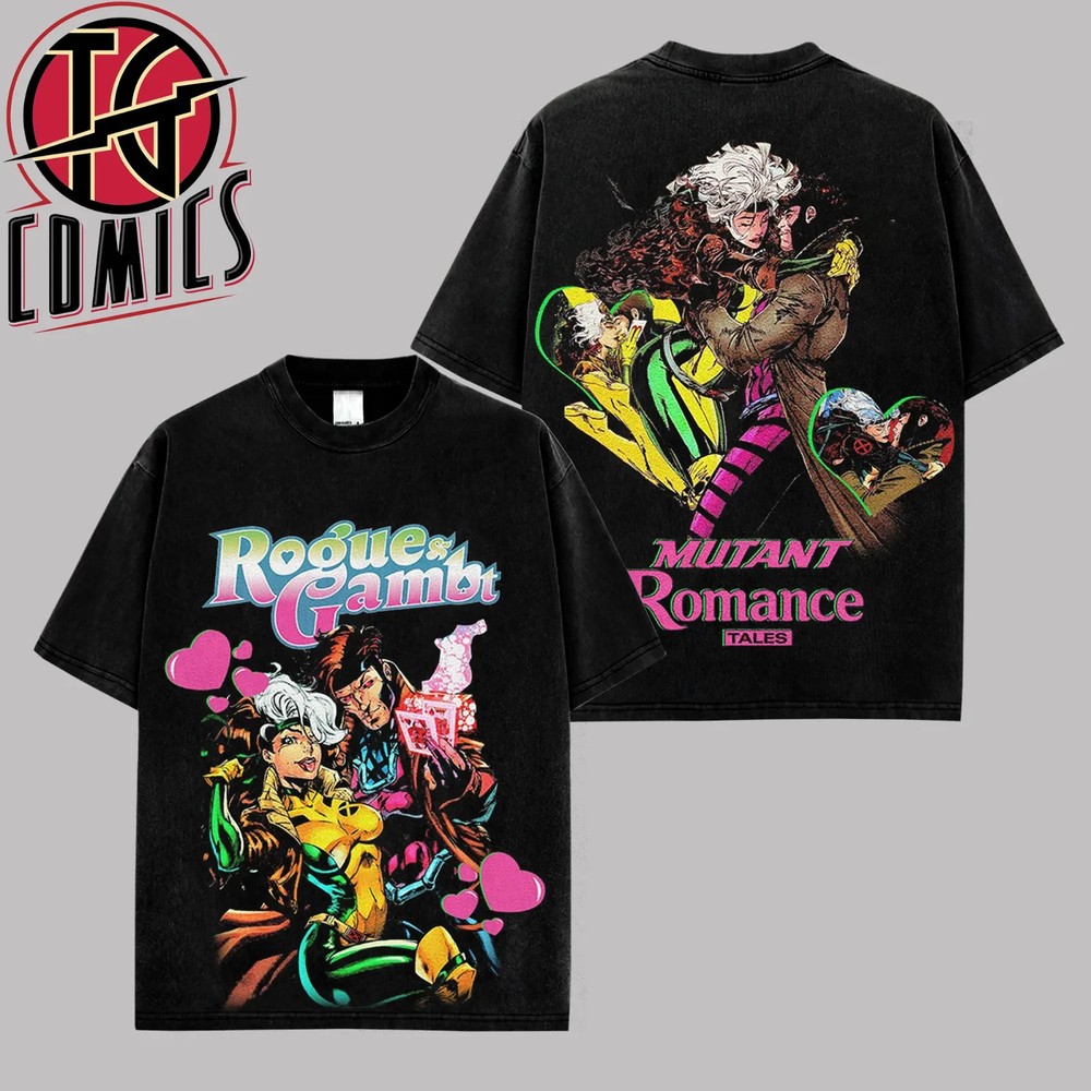 Rogue & Gambit T-Shirt, Character Comics TV Series Graphic Design Unisex