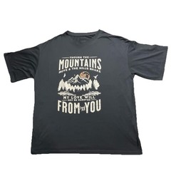 Soffe Black Mountains Inspirational Graphic Men’s Crew Neck T-Shirt Size L