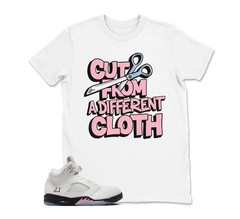 CUT FROM a DIFFERENT CLOTH Shirt To Match jd 5 Soft Pink BLACK/WHITE