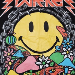 Iron Market Smiley x Market Shirt Mens MEDIUM Black 100% Cotton Heavy Metal 🤘