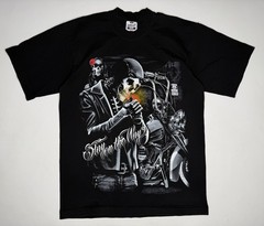 Vintage Streetwear Supply SWS Skull Motorcycle Harley Chipper AOP T-Shirt L