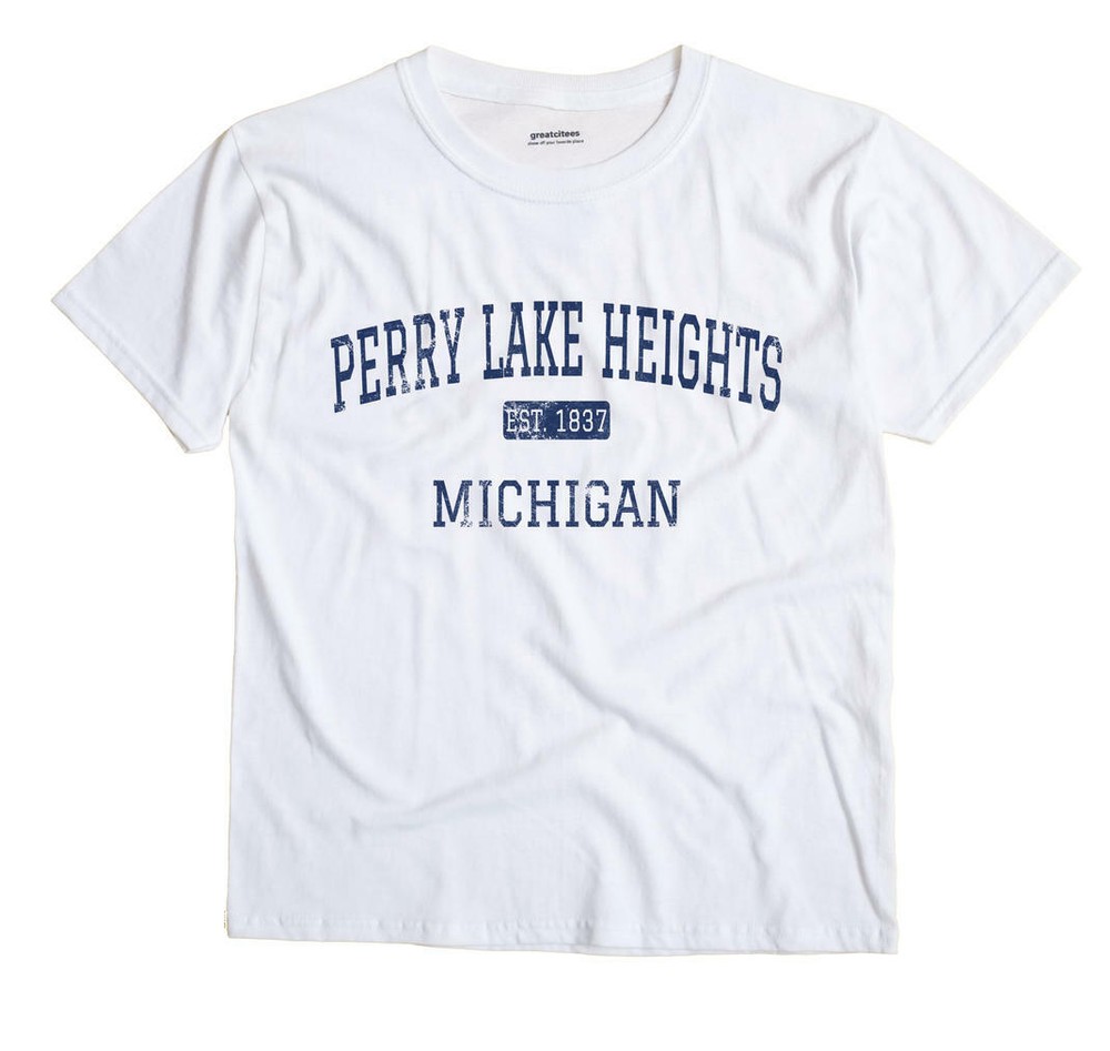 Perry Lake Heights Michigan MI T-Shirt EST