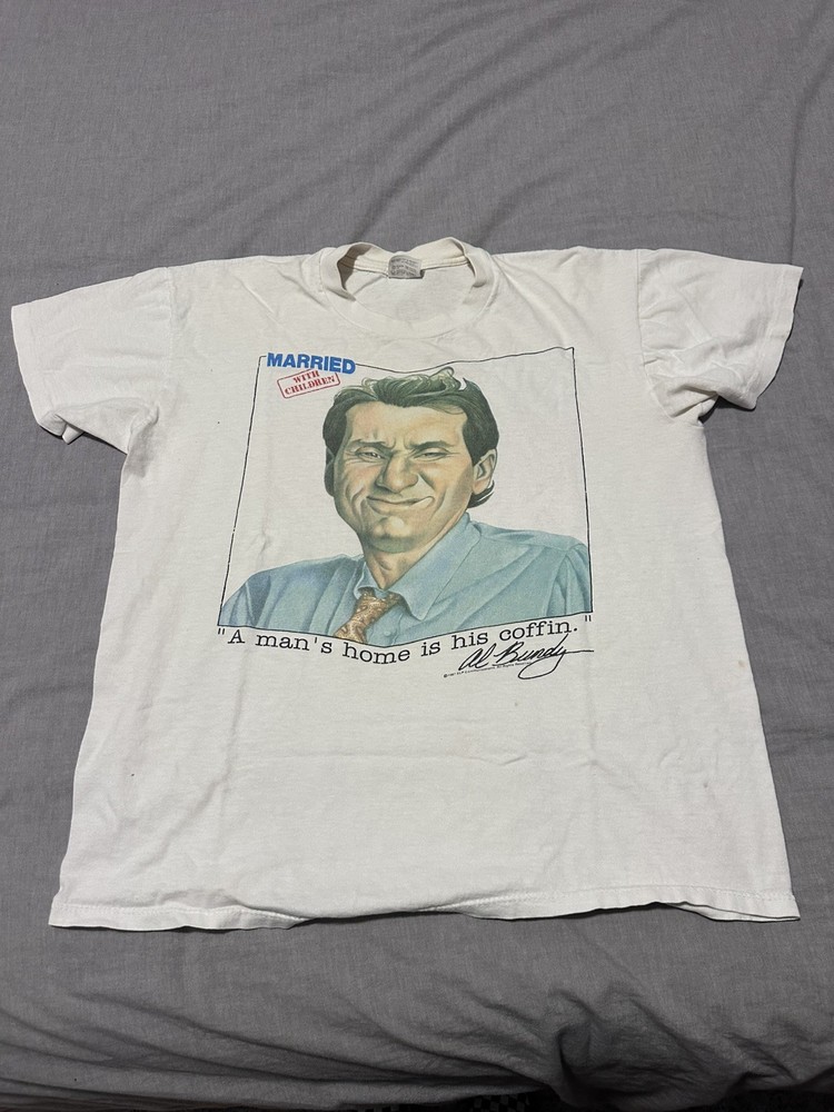 Vintage Married with Children Al Bundy T Shirt sz L TV Show Promo 80 USA