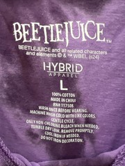 L Beetlejuice Beetlejuice Beetlejuice purple tie-dye hybrid apparel T Shirt NWT
