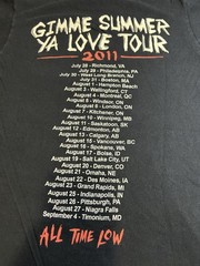 ALL TIME LOW T-Shirt Small – Band Tee Gimme Summer Ya Love Tour 2011 Punk Tour