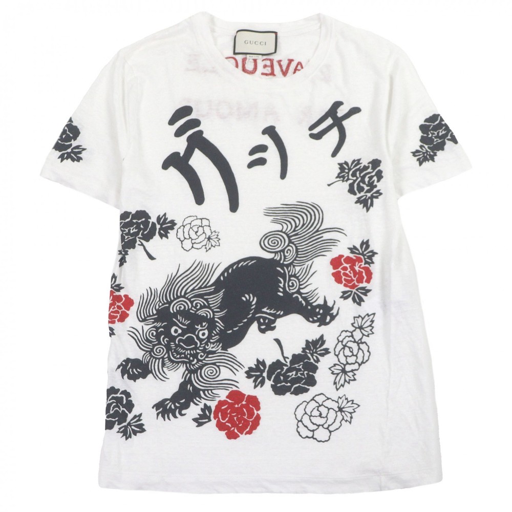 Gucci Shisa Japanese pattern Linen T-shirt – DUTY FREE