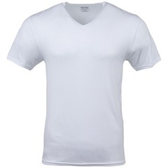 6-pack Men’s Comfortable Jersey 100% Cotton V-Neck T-Shirts,Large White