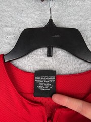 Easton Shirt Adult Large Red 1/4 Zip Baseball Sport Warmup Waist Drawstring