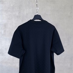 Louis Vuitton LV Embroidery Logo Damier Cotton Pique T-Shirt Blue Size M