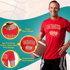 BROOKLYN VERTICAL Football Sports Fan T-Shirt Short Sleeve | Dallas, Green Bay,