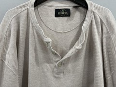 Redhead 5XL Heavyweight Thermal Henley Waffle Knit 100% Cotton Long John Shirt