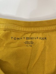 Tommy Hilfiger Men’s Yellow Solid Logo Crew Neck Short Sleeve T-Shirt Large