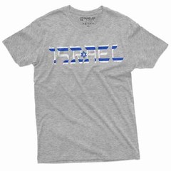 Men’s Israel Patriotic shirt Israeli flag coat of arms star of David Tee shirt