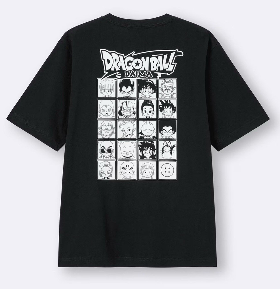 Dragon Ball Daima GU Men’s XL Black Tee Character Grid Anime Shirt New