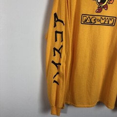 Pac-Man by C-Life Group Graphic Print Yellow Long Sleeve Bandai Namco Size XL