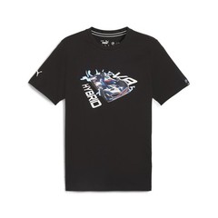 PUMA Bmw M Motorsport Car Graphic Crew Neck Short Sleeve T-Shirt Mens Black Casu