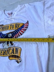 Vintage 90s Y2K JBT Proud American USA Eagle Flag Shirt Made in USA Bayside XL
