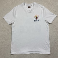 Common People Take a Hike Heavyweight Graphic Logo Tee Men’s S Crew Neck White